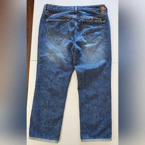Tommy Hilfiger Vintage Y2K Blue Straight Cropped Jeans Classic Style - Picture 3 of 14